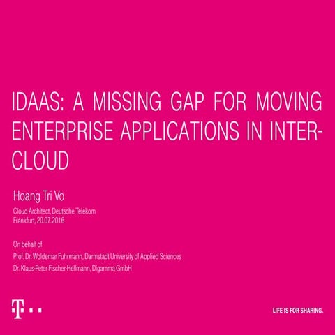 Identity as a Service: a missing gap for moving enterprise applications in In...