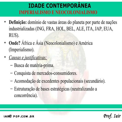 Idadecontempornea imperialismoeneocolonialismo-110429224422-phpapp01