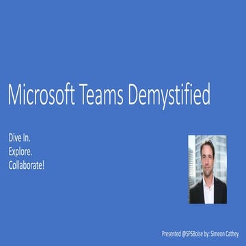 SharePoint Saturday Boise 2019 - Microsoft Teams Demystified