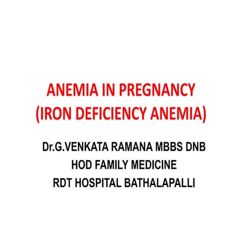 IRON DEFICIENCY ANEMIA IN PREGNANCY pptx