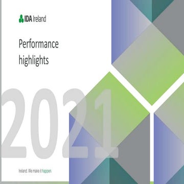 IDA Ireland FDI Results 2021