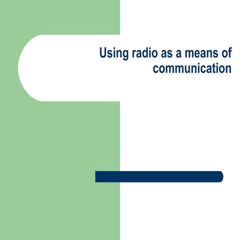 Idasa   Using Radio As A Means Of Communication