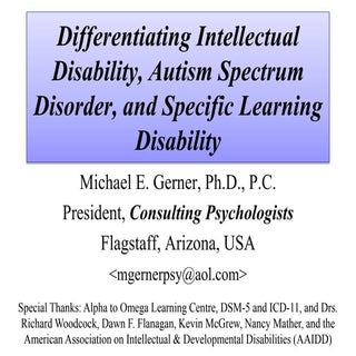 Differentiating Intellectual Disabi...