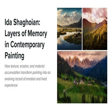Ida Shaghoian Layers of Memory in Contemporary Painting | PDF