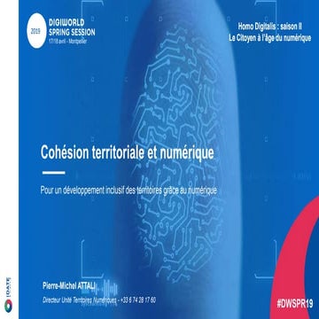 DWSPR19 18042019 Cohesion territoriale et digital - Pierre-Michel ATTALI - ID...
