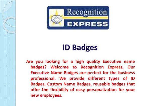 Recognition Express Badges