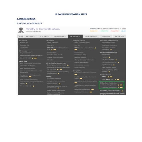ID Bank Registration Process