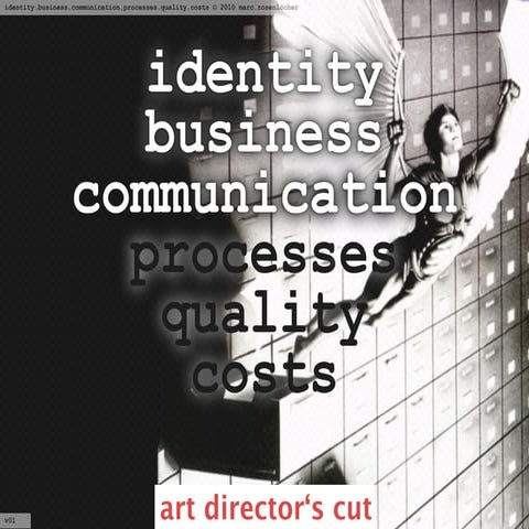 identity business communication processes quality costs - a brief description...