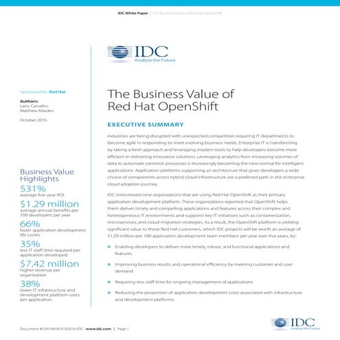 Idc business-value-of-openshift
