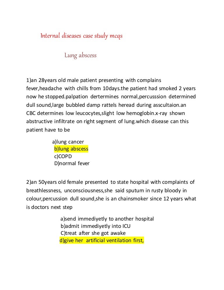 Case study on lung abscess image