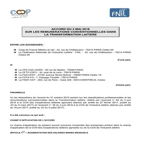 Idcc 112 accord et avenants salaires