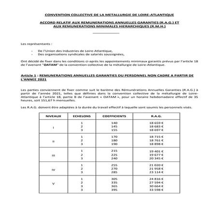 Idcc 1369 accord salaires rag rmh | PDF