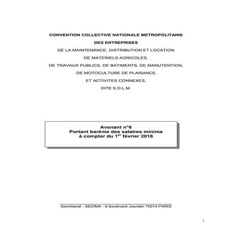 Idcc 1404 avenant salaires 2018