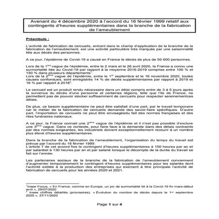 Idcc 1411 avenant heures supplementaires