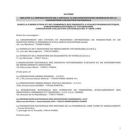 Idcc 1555 accord penibilite au travail