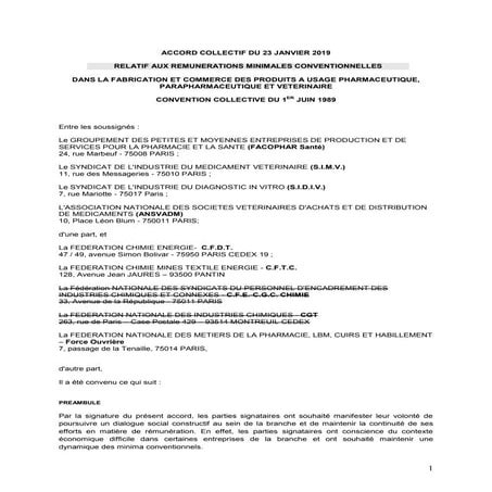 Idcc 1555 accord salaires