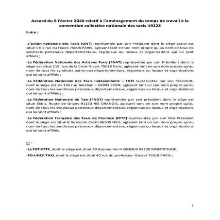 Idcc 2219 accord temps de travail