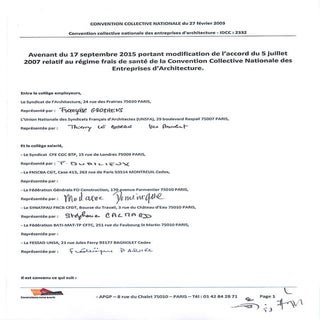 IDCC 2332 architecture avenant santé