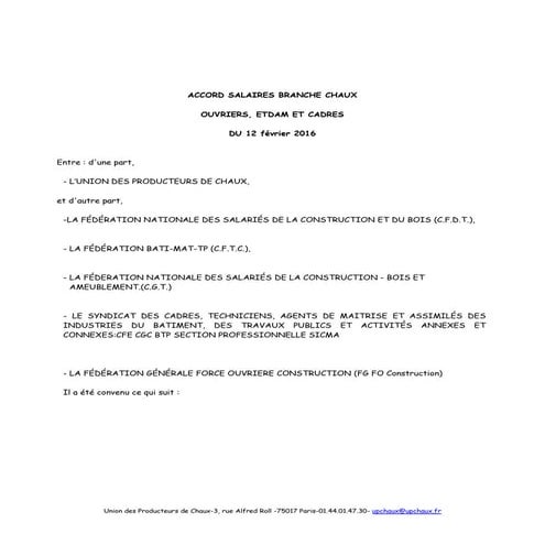 Idcc 3151 salaires 2016