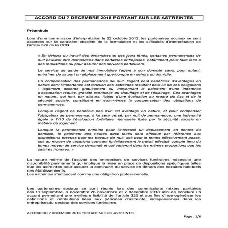 Idcc 759 accord indemnite astreinte