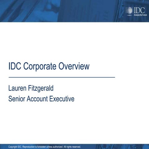 Idc Corporate Overview Pptx