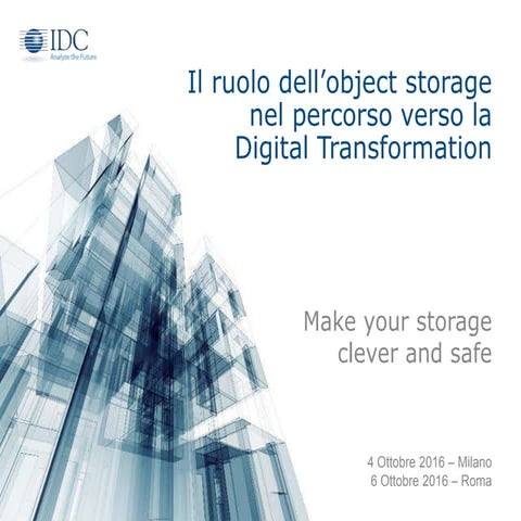 OBS4DX - Il ruolo dell’object storage nel percorso verso la Digital Transform...