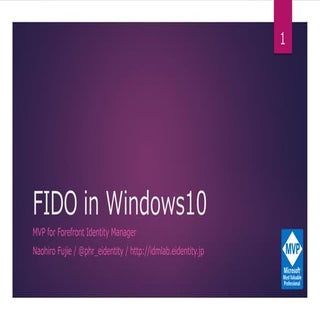 FIDO in Windows10