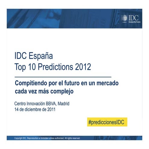 IDC España Predictions 2012