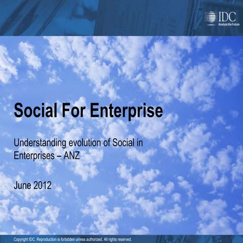 Idc research on anz enterprise social nzspc