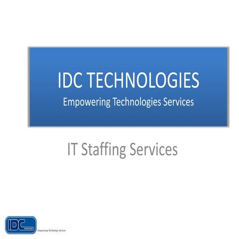 IDC Tehcnologies company  presentation