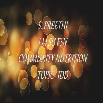 Iodine Deficiency Disorder