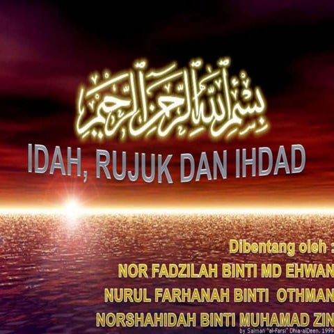 Iddah dan Rujuk | DOCX