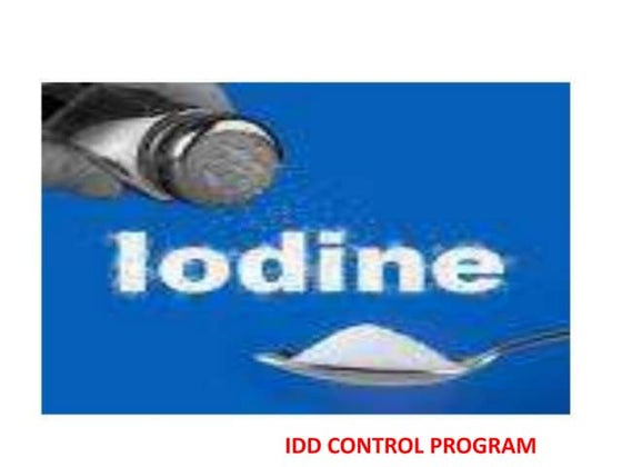 Iodine deficiency disorder control program