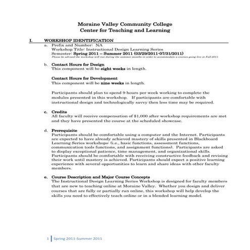 Instructional Design Learning Series - Spring 2011