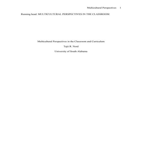 Ide 650 Research Paper Multicultural Perspective