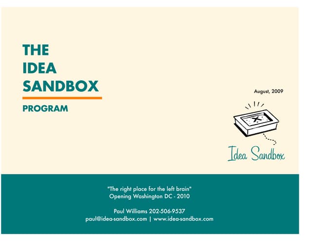 Idea Sandbox Background Aug '09