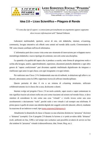 Idea 2.0   classe 2.0