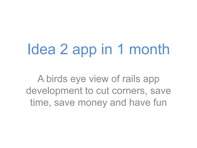 Idea2app