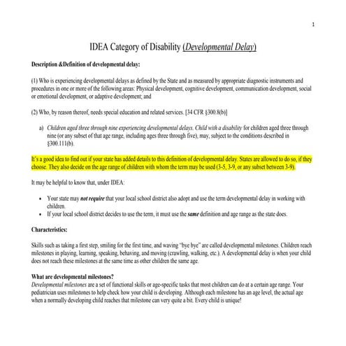 Idea category of disability 2