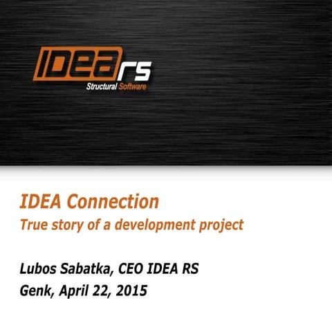 IDEA connection 2015 Seminar Genk | PPTX