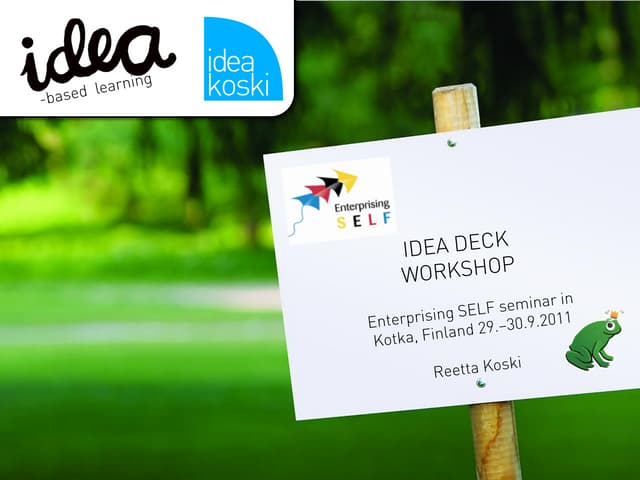 Ideadeck workshop, enterprising self