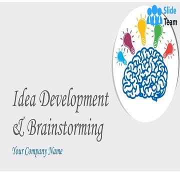 Idea Development And Brainstorming Process Powerpoint Complete Deck