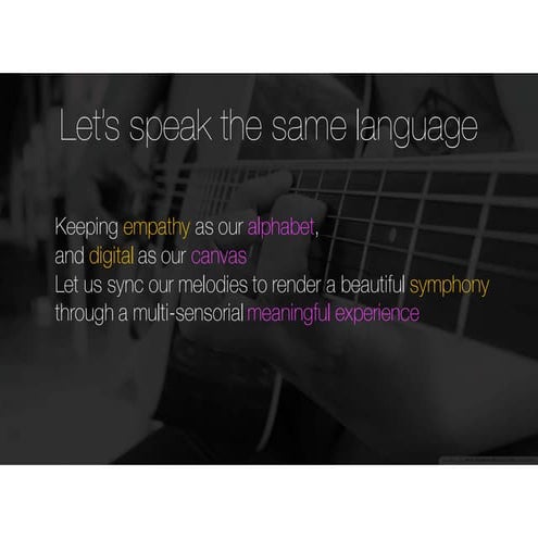 Idea digital language  -  UX moodboard and content writing