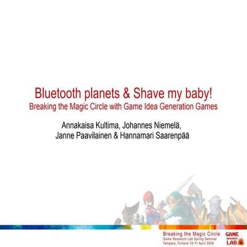 Game Idea Generation Games