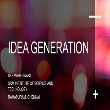 Idea generation ppt