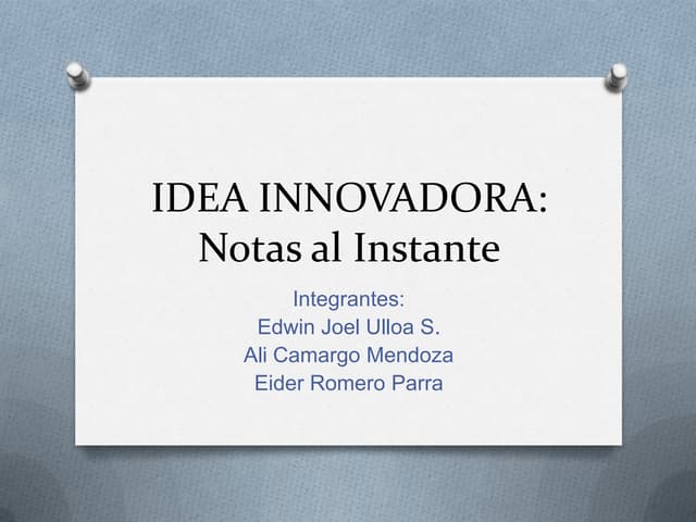 Idea innovadora