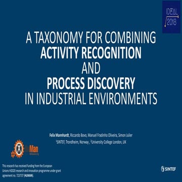 A Taxonomy for Combining Activity Recognition and Process Discovery in Indust...