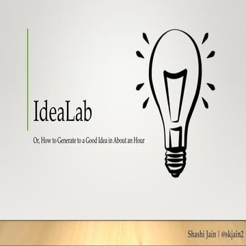 Idea lab v0.5   startup week