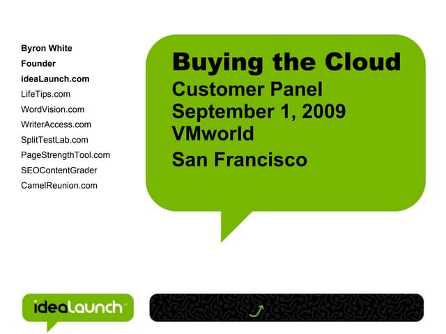 Buying The Cloud