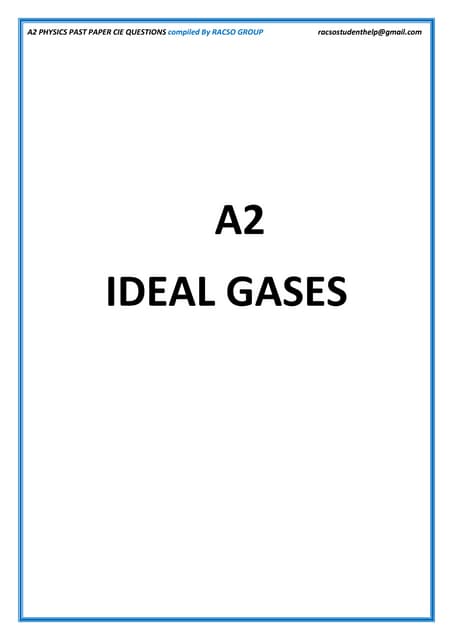 Ideal gases